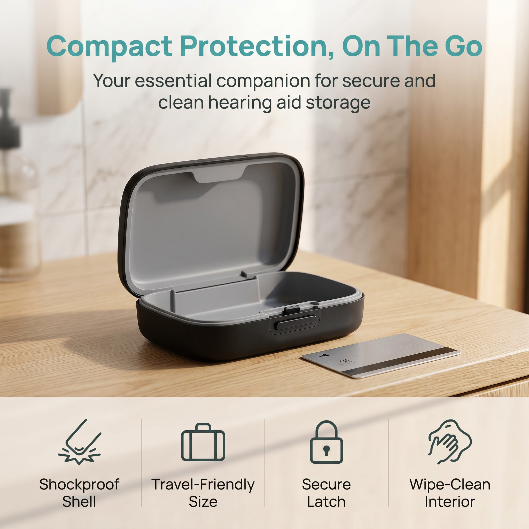 Travel Accessories Box - Компактный водонепроницаемый защитный футляр для слухового