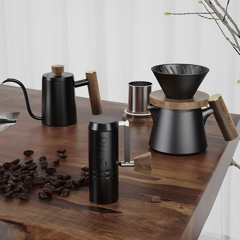 Portable Travel Kettle - Роскошный набор кофе DHPO с двухслойной