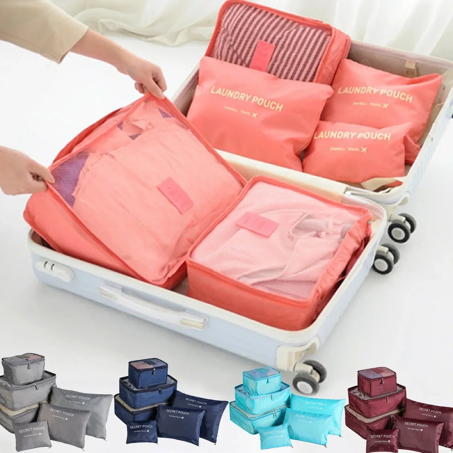 Набор из 6 дорожных сумок для  – обзор и цена Travel Accessories Kit Bag